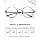 thumbnail image 5 of Gafas Pro Acme Retro con montura redonda de metal, color azul, bloqueo de luz, 5 of 5