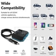 thumbnail image 6 of SNGMN Car Phone Charger 120W, 3-in-1 Fast Charging Adapter with PD 36W, Voltage Display & USB Port for 12V-24V Vehicles, Black, 6 of 9