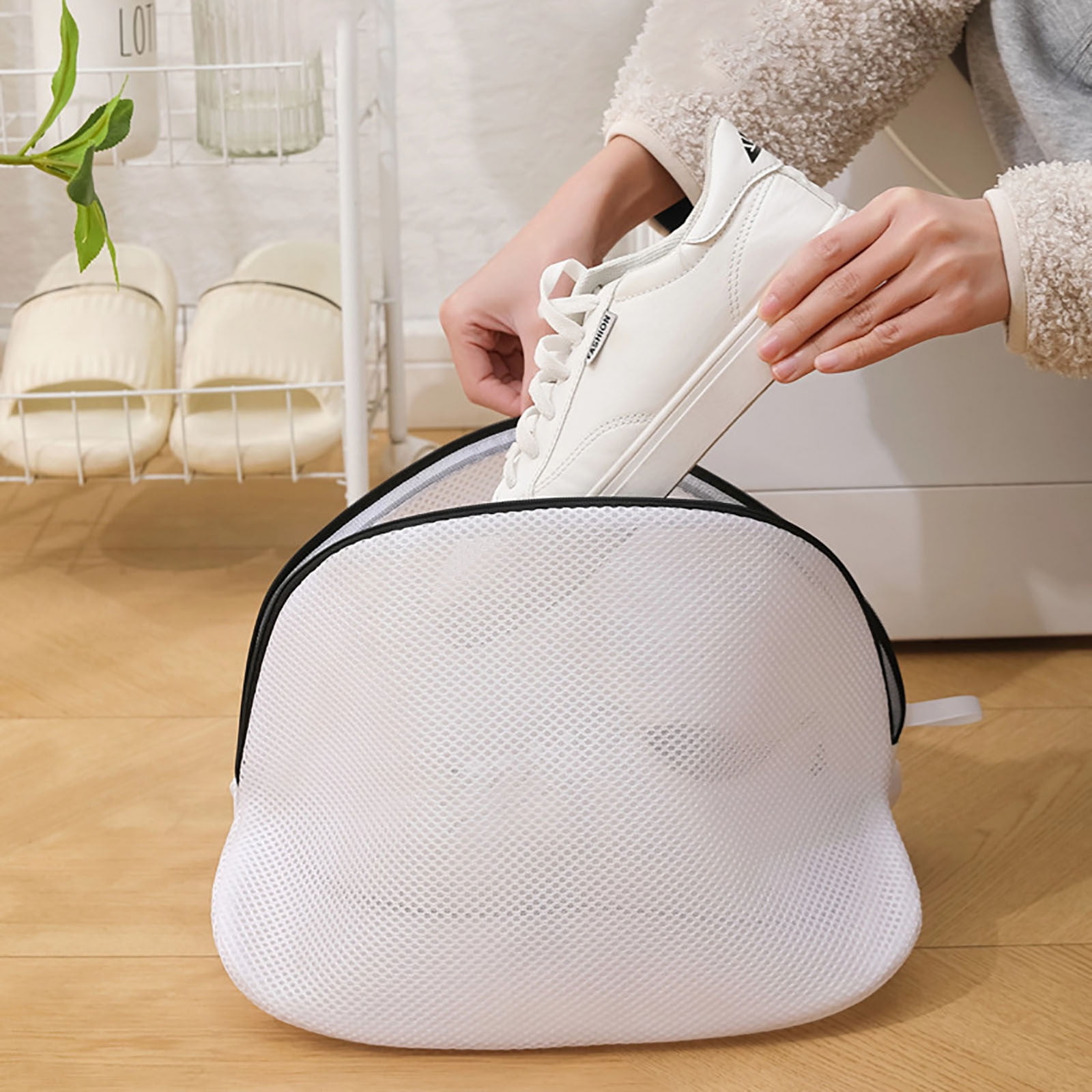 Sacs De Lavage Pour Machine à Laver - Housse Protectrice Anti-Frottement Avec Fermeture Éclair - Pour Chaussures Et Linge Délicat - 6