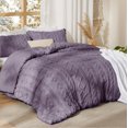 thumbnail image 2 of Juego de edredón Bedsure para cama doble, bordado con mechones de color morado grisáceo, 2 of 8