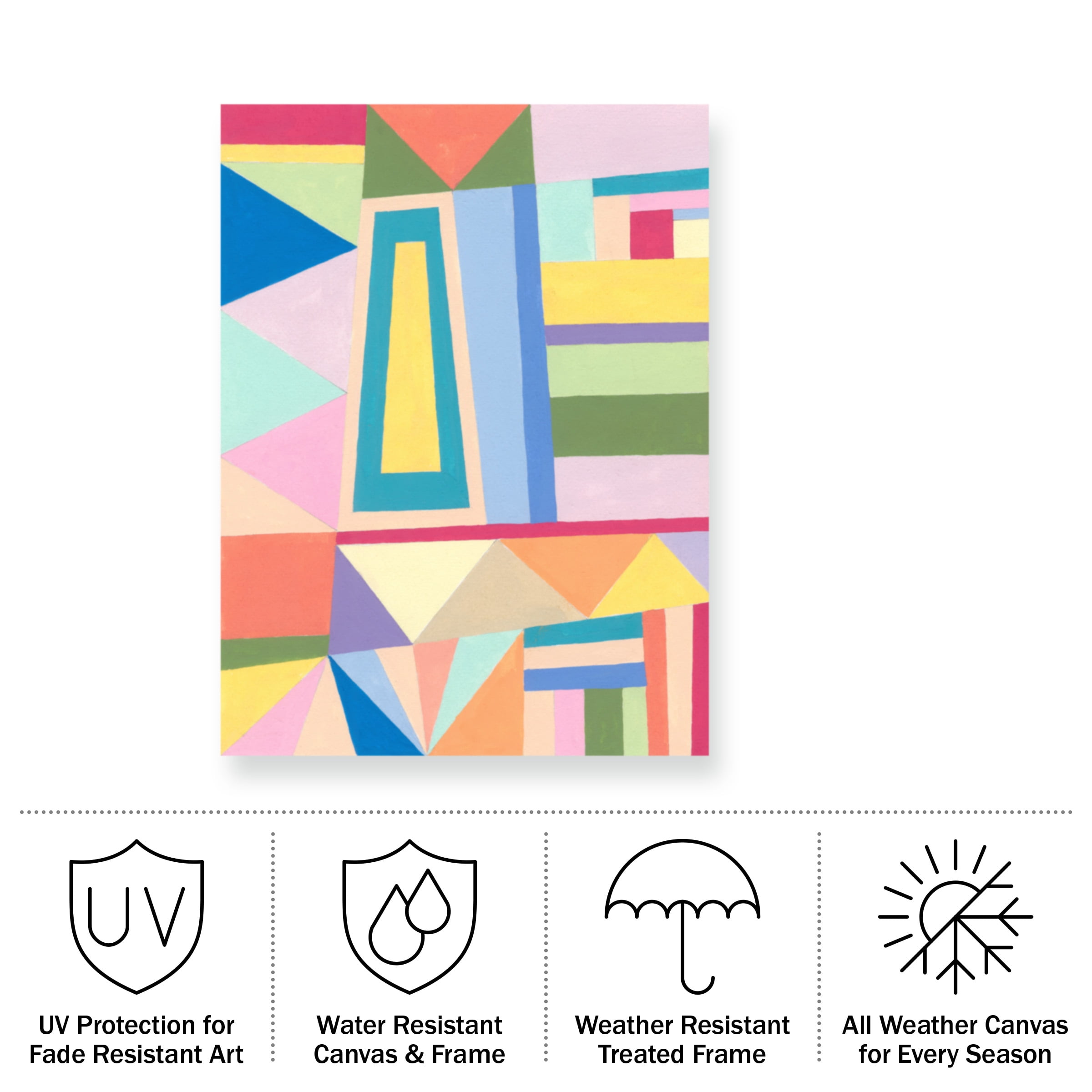 Nikki Galapon 'Confetti Structure I' Outdoor Canvas