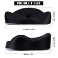 thumbnail image 2 of Deago Memory Foam Seat Cushion for Office Chair & Car, Ergonomic Cushions Pad Pillow for Pressure Relief Sciatica & Pain Relief for Long Sitting (Black), 2 of 9