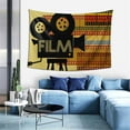 thumbnail image 5 of Movie Film Camera Tapestry, Video Wall Hanging Tapestries Dorm Room Home Decor, 60" x 40", 5 of 7
