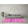 thumbnail image 3 of Ahgly Company Indoor Round Solid Pink Modern Area Rugs, 4' Round, 3 of 4