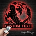 thumbnail image 2 of Handmadetneonsign Custom Mermaid On The Beach Metal Wall Art LED Light - Personalized Mermaid Name, 2 of 5