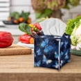 thumbnail image 5 of Psesaysky Tissue Box Cover Square, Blue Butterfly PU Leather Tissue Box Holder Waterproof ,Decorative Facial Organizer for Bathroom, Vanity Countertop, Car, 5 of 7