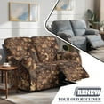 thumbnail image 4 of Garronmavis Hunting Forest Leaves Cover for Recliner Chair Non Slip Soft Couch Sofa Cover Washable Furniture Protector with Elastic Bottom for Kids Pets 2 Seats Lazy Boy Recliner Covers with Pockets, 4 of 7