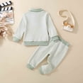 thumbnail image 4 of mgoYE Toddler Boy Clothes 18-24 Months Summer Toddler Fall Winter Outfit Sweater Toddler Boy Striped Clothes 6 12 18 Months 2 3T 4T Pant Set(Green,3-4 Years), 4 of 4