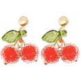 thumbnail image 2 of Cherry Earrings Creative Cherry Dangle Earrings 1Pair Women Fashion Accessory, 2 of 4
