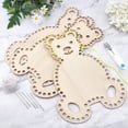 thumbnail image 4 of 4PCS Bear Wooden Basket Bottoms Bag Bottoms Crochet Basket Base, 4 of 6