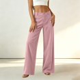 thumbnail image 6 of DHFJKG Wide Leg Pants For Women Corduroy Palazzo Workwear Elastic Waistband Long Pants Fall Clothes, 6 of 7