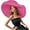Rose Red, variant on Oversized Beach Straw Hat for Women Fashion Large Wide Brim Visor Hats Summer Roll Up Floppy Sun Hat for Beach Cap Foldable