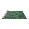 thumbnail image 2 of Ahgly Company Machine Washable Indoor Round Persian Turquoise Blue Traditional Area Rugs, 8' Round, 2 of 4