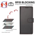 thumbnail image 6 of For Samsung Galaxy S25 Ultra 5G 6.9inch Phone Case Wallet, RFID Blocking Magnetic Buckle Flip Leather TPU Cover with Card Holder Wrist Strap Shockproof Phone Case,Black,For Galaxy S25 Ultra 5G, 6 of 9