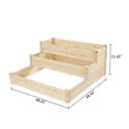 thumbnail image 3 of 3 Tier Raised Garden Bed, Outdoor Garden Box for Vegetable Flower Herb Gardening, Backyard Patio Lawn Elevated Planter Box with Stackable Frame, 48.83 x 48.83 x 21.65 Inch, JA2464, 3 of 9