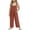 Brick Red, variant on LYHaoo Girls Casual Jumpsuit Girls Summer Sleeveless Wide Leg Romper Jumpsuit Casual Loose Fit Jumpsuits With Pockets Pure Color Textured,Sizes 11-12 Years