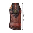thumbnail image 3 of Vintage Engraved Leather Knife Sheath - Handcrafted Top-Grain Leather With Retro Floral Carvings, Durable Belt Loop Design - For Hunting, Camping, Everyday Carry, Outdoor, 3 of 5