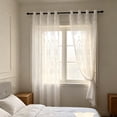 thumbnail image 7 of Aoznliie Bohemian Curtains, Semi Blackout Geometric Print Curtains for Living Room Bedroom, Boho Window Curtain with Grommets, 85x52in, 7 of 7