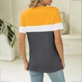thumbnail image 4 of ZyeKqe Women 's T Shirts Short Sleeve Shirts Casual V Neck Summer Tops Color Block Loose Tees, 4 of 4
