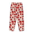 thumbnail image 5 of Qekee Red Strawberry print Women Pajama Pants, 5 of 9