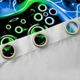 thumbnail image 4 of Castle Fairy Teens Boys Girls Blue Green Gamepads Black Out Curtains,Video Game Curtains Pack Of 2 (42X63 Each),Abstract Lightning Bedroom Curtains,Microfiber Bedroom Decor, 4 of 6