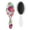 White-464, variant on Bloom Blossom Hair Brush, Country Rustic Farmhouse Style Detangler with Watercolor Floral Pattern, Artistic Paddle Brush for Hair Care