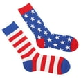 thumbnail image 7 of Mens Soft Quarter Socks 4th of July Casual Cotton Socks Stretch Thin Patriotic Men's Mid Crew Socks Sky Blue, 7 of 7
