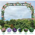 thumbnail image 3 of NAIZEA Garden Arch Trellis for Climbing Plants, 79'' L x 87'' H Large Garden Arch Arbor Trellis for Climbing Plants Outdoor - Garden Arch for Lawn, Party, Ceremony Wedding Decoration, Black, 3 of 13