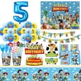 thumbnail image 2 of Vajilla para decoración de fiestas de cumpleaños de Toy Story de Disney, juego de vasos de papel, platos y globos de Buzz Lightyear para niños, 2 of 5