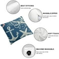 thumbnail image 4 of Nawypu Coastal Pillow Covers, Blue Ocean Themed Beach Fish Seashell Throw Pillow Covers Nautical Coral Starfish Cushion Case Summer Home Decor for Couch Sofa Outdoor,Set of 2, 4 of 6