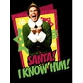 thumbnail image 2 of Men's Elf Santa I Know Him Quote Graphic Tee Black Small, 2 of 5