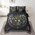 thumbnail image 2 of Homewish Kawaii Daisy Flower 7-Piece Bedding Comforter Set,Boho Bohemain Theme King Bedding Sets,Colorful Floral Leaves Bed Sheets For Kids,Breathable Home Decor Reversible, 2 of 8