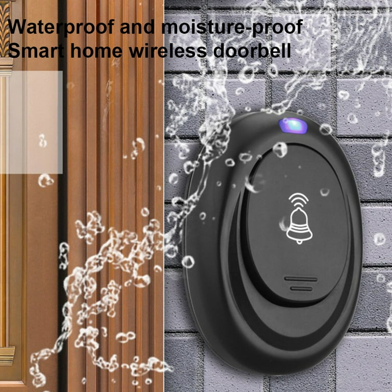 Wireless Doorbells, Self-Powered Doorbell for Home, Waterproof Mini Door Bell, Push Button Chime Kit, Long Range Cordless Plug in Classroom Doorbell