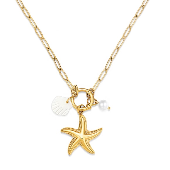 Collar HESSAWELL con Colgante de Estrella de Mar Ajustable de 40 cm