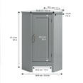 thumbnail image 4 of Teamson Home Mercer Freestanding Corner Floor Accent Cabinet, Gray, 4 of 9