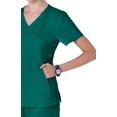 thumbnail image 3 of koi Lite Women's Philosophy Mock Wrap Side Zipper Solid Scrub Top, 3 of 3
