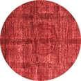 thumbnail image 1 of Ahgly Company Machine Washable Indoor Round Oriental Red Modern Area Rugs, 4' Round, 1 of 4