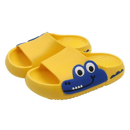 

One opening Boys Girls Slide Sandals Cute Cartoon Dinosaur Children Anti-Slip Beach Summer Slipper Shower Pool Shoes