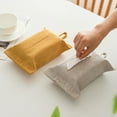 thumbnail image 5 of Paper Towel Set with Hanging Rope, Fabric Tissue Box, Simple, Ins Wind, Living Room, Home, Desktop, (Yellow), 5 of 7