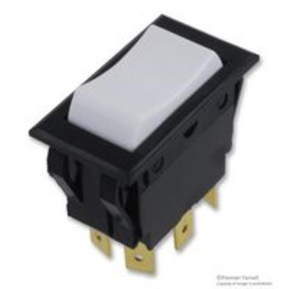 Carling Technologies Tigm5m6sWhNbl Switch, Rocker, Dpdt, 15a, 250v