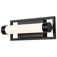 thumbnail image 2 of Nuvo Lighting Canal LED Small Vanity Matte Black Finish White Acrylic Lens, 2 of 5