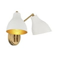 thumbnail image 5 of Trade Winds Layla 2-Light Wall Sconce in White with Natural Brass, 5 of 6