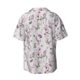 thumbnail image 2 of Xecao offers the Orchids Flowers for Men's Casual Short-sleeved Shirt, a button-up collared shirt with a pocket, perfect for beach vacations and yacht travel in the Small size., 2 of 7