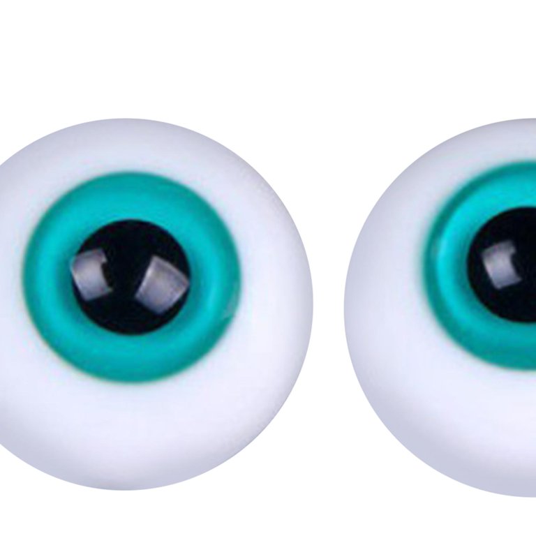 2x Doll Eyes Wiggle Eyes (6 mm) Dolls Crafts DIY Doll Making Supplies -Light Blue, Size: Diameter 6mm
