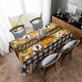 thumbnail image 3 of Fall Yellow Orange Pumpkins Rectangle Tablecloths 60x120,Thanksgiving Sunflower Plaid Table Cloth Table Cover Indoor/Outdoor Tabletop Decor for Wedding Holiday Party Dinner Baby Shower, 3 of 7