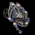 thumbnail image 4 of delicado broche mariposa broche de boda joyería azul Sunnimix Broche de mariposa de diamantes de imitación, 4 of 8