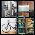 thumbnail image 5 of Cerradura para frigorífico y congelador, 10000 combinaciones, correa segura, puertas de baño, cerradura para frigorífico sin tornillos para caravana (negro), 3 piezas, 5 of 5