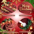 thumbnail image 4 of Red Background Christmas Banner Gold Lettering Xmas Display Santa Claus Design Reindeer Pattern Holiday Backdrop for Christmas Party Indoor Celebration Family Event, 4 of 9