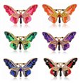 thumbnail image 3 of Alloy Oil Drop Diamond Butterfly Brooch(C), 3 of 5