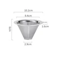 thumbnail image 1 of Reusable Coffee Filter Holder Versatile Double Layer Stainless Steel Coffee Tea Strainer Coffee Accessories Coffee Making Tool,1PCs, 1 of 6